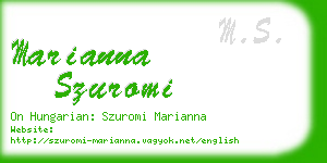 marianna szuromi business card